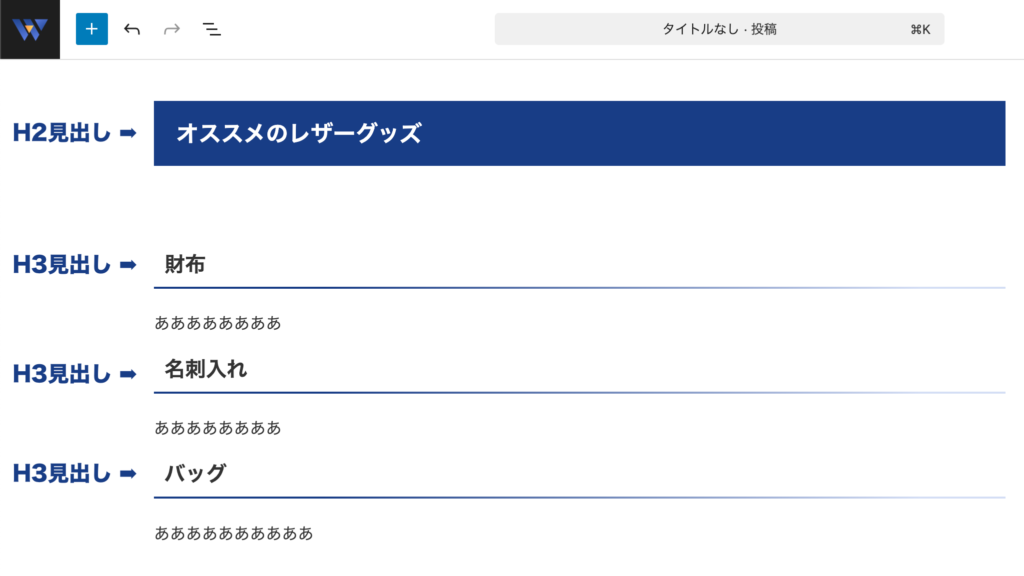 見出しの使い方